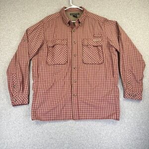 ExOfficio Vented Fishing Shirt Mens XL Plaid Long Sleeve Button Up Gorpcore